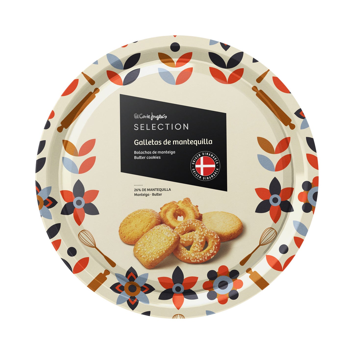 Galletas De Mantequilla Surtidas Con 26% Mantequilla Lata 454 G Hechas En Dinamarca