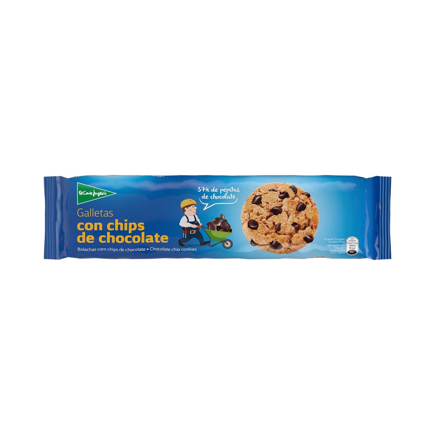 Galletas Con Chips De Chocolate 37% De Trocitos Estuche 225 G