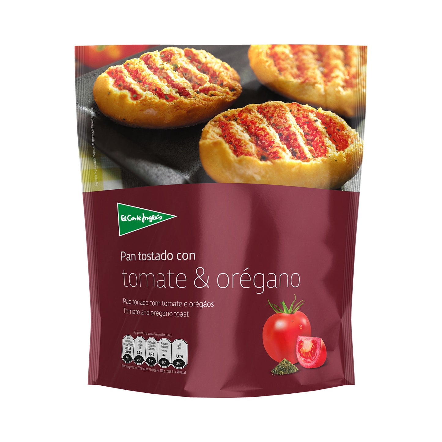Pan Tostado Con Tomate Y Orégano Bolsa 160 G
