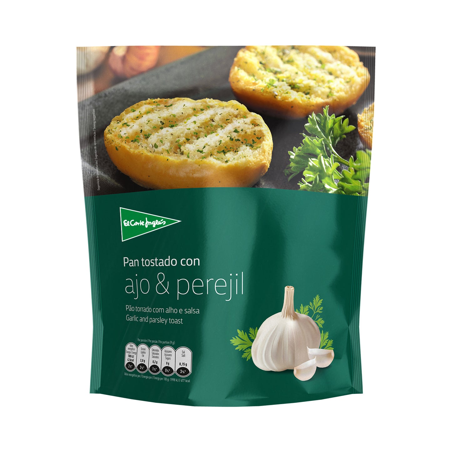 Pan Tostado Con Ajo Y Perejil Bolsa 160 G