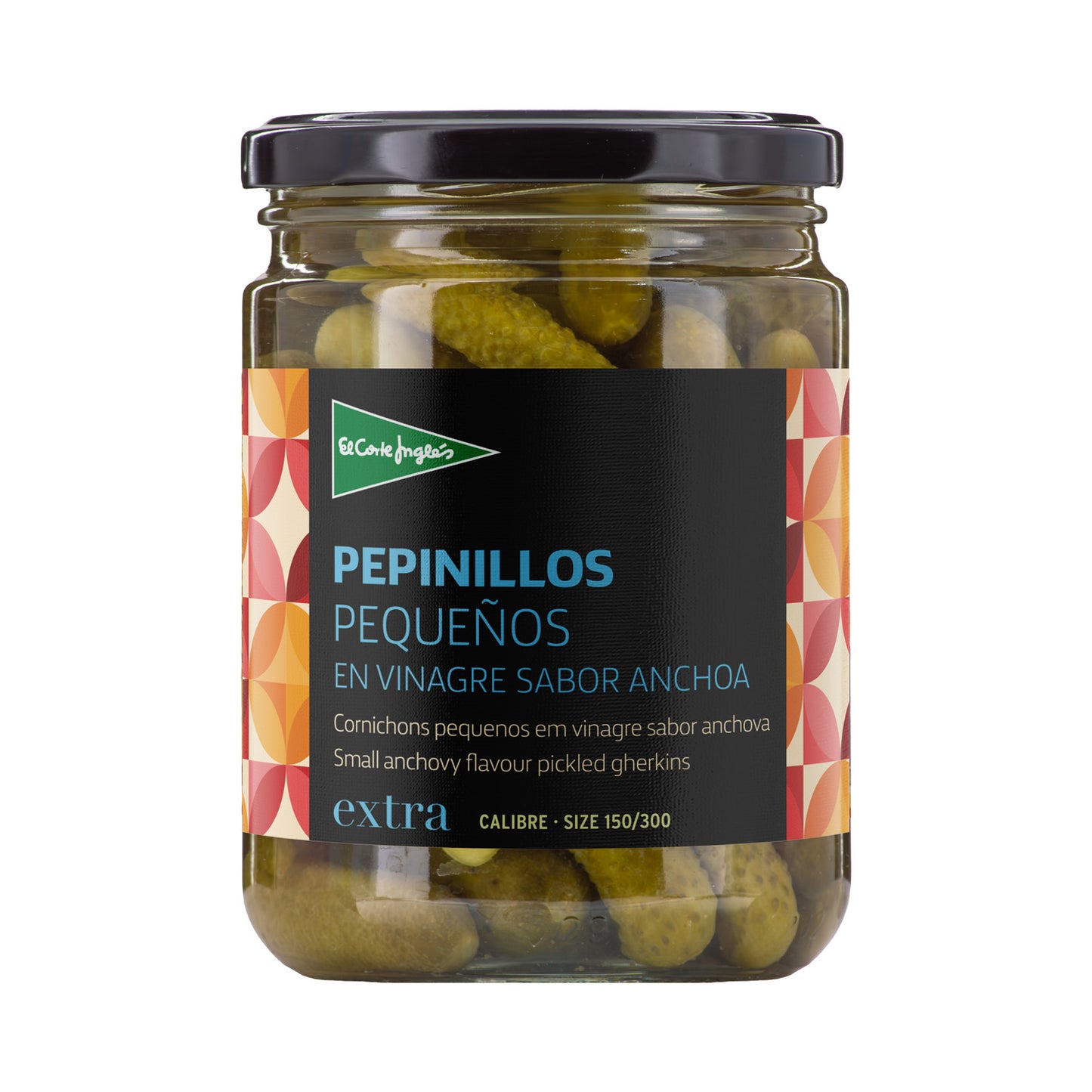 Pepinillos Pequeños En Vinagre Sabor Anchoa Envase 250 G Neto Escurrido