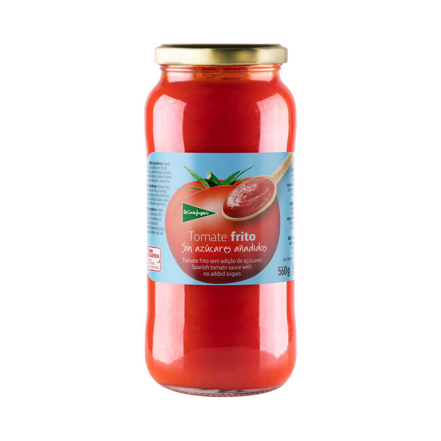 Tomate Frito Sin Azúcares Añadidos Frasco 560 G Neto Escurrido