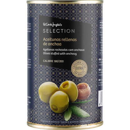 Aceitunas Rellenas De Anchoa Lata 150 G Neto Escurrido