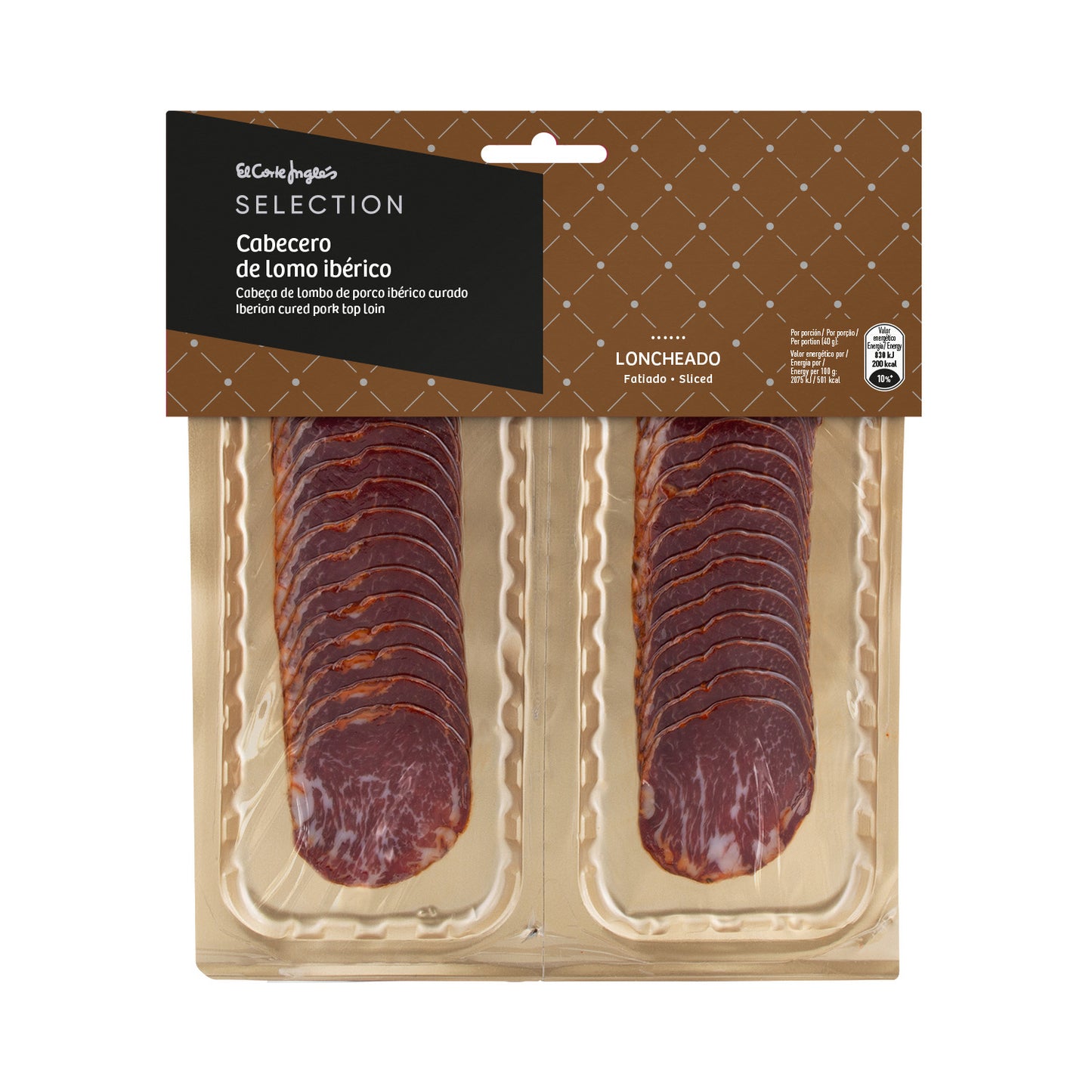 Cabecero De Lomo Ibérico En Lonchas Pack 2 X 50 G Envase 100 G